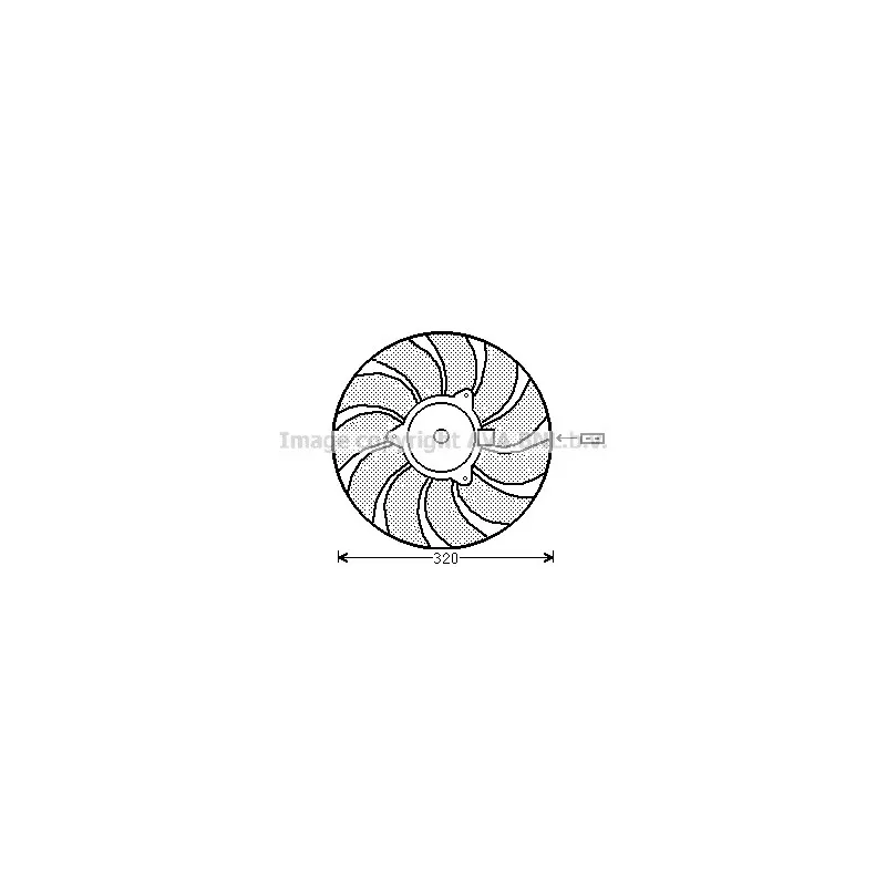 Ventilateur, refroidissement du moteur AVA QUALITY COOLING OL7540