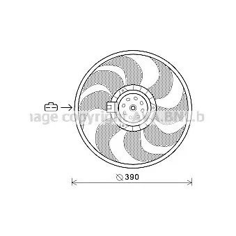 Ventilateur, refroidissement du moteur AVA QUALITY COOLING OL7564
