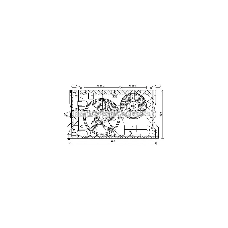 Ventilateur, refroidissement du moteur AVA QUALITY COOLING OL7588
