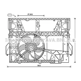 Ventilateur, refroidissement du moteur AVA QUALITY COOLING OL7589