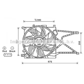 Ventilateur, refroidissement du moteur AVA QUALITY COOLING