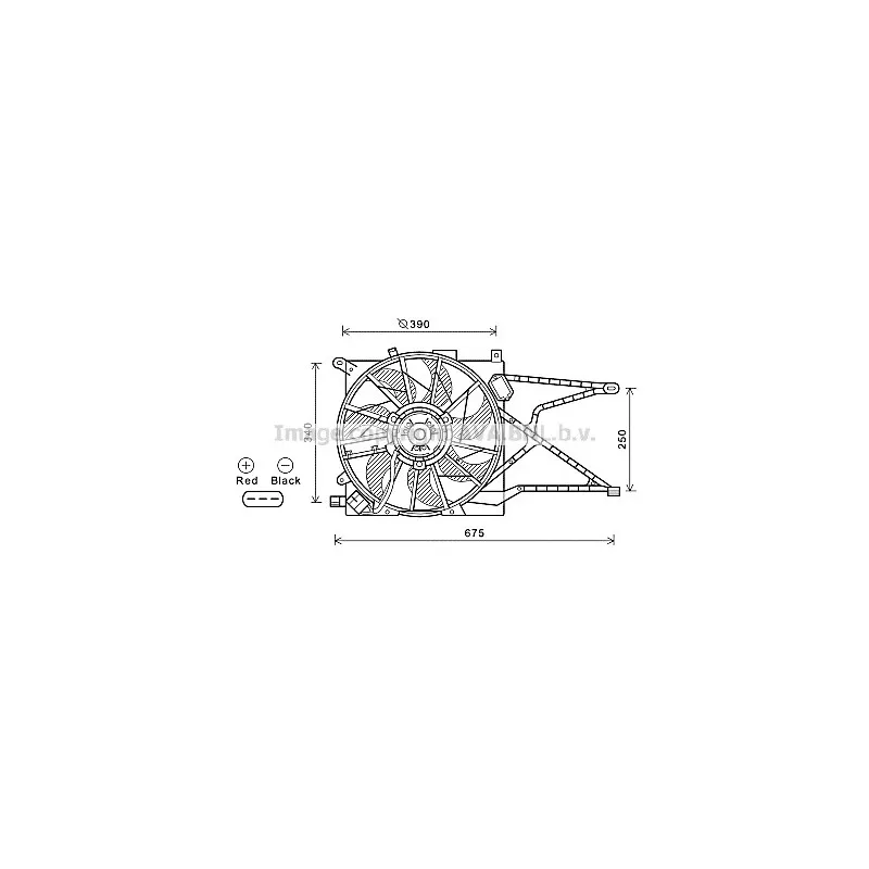 Ventilateur, refroidissement du moteur AVA QUALITY COOLING OL7596