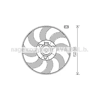 Ventilateur, refroidissement du moteur AVA QUALITY COOLING OL7602