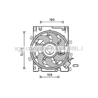 Ventilateur, refroidissement du moteur AVA QUALITY COOLING OL7604
