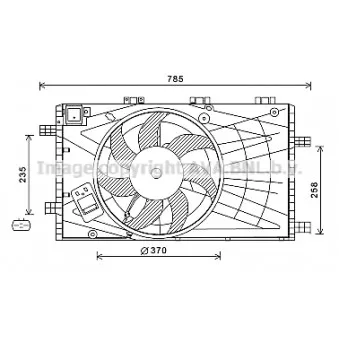 Ventilateur, refroidissement du moteur AVA QUALITY COOLING OL7621