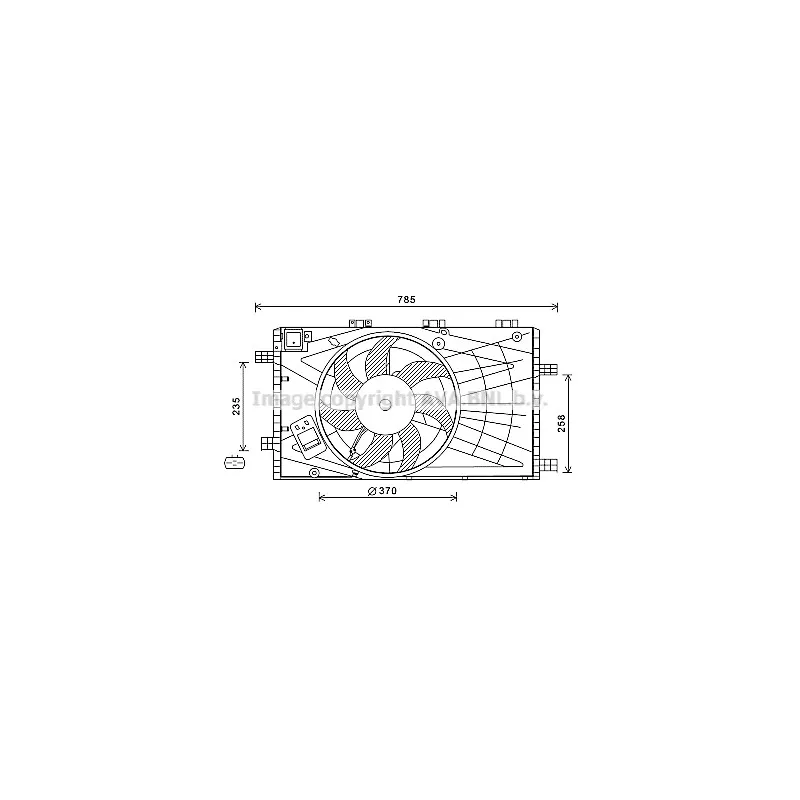 Ventilateur, refroidissement du moteur AVA QUALITY COOLING OL7621