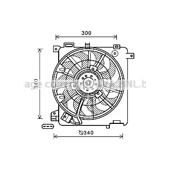 Ventilateur, refroidissement du moteur AVA QUALITY COOLING OL7635