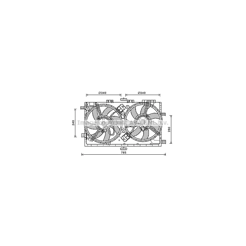 Ventilateur, refroidissement du moteur AVA QUALITY COOLING OL7641