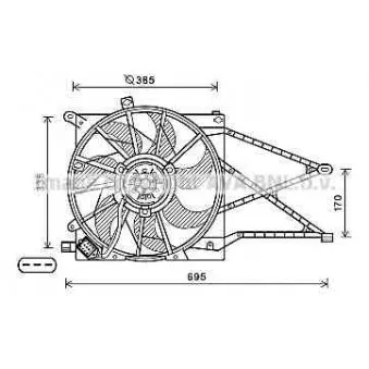 Ventilateur, refroidissement du moteur AVA QUALITY COOLING OL7649