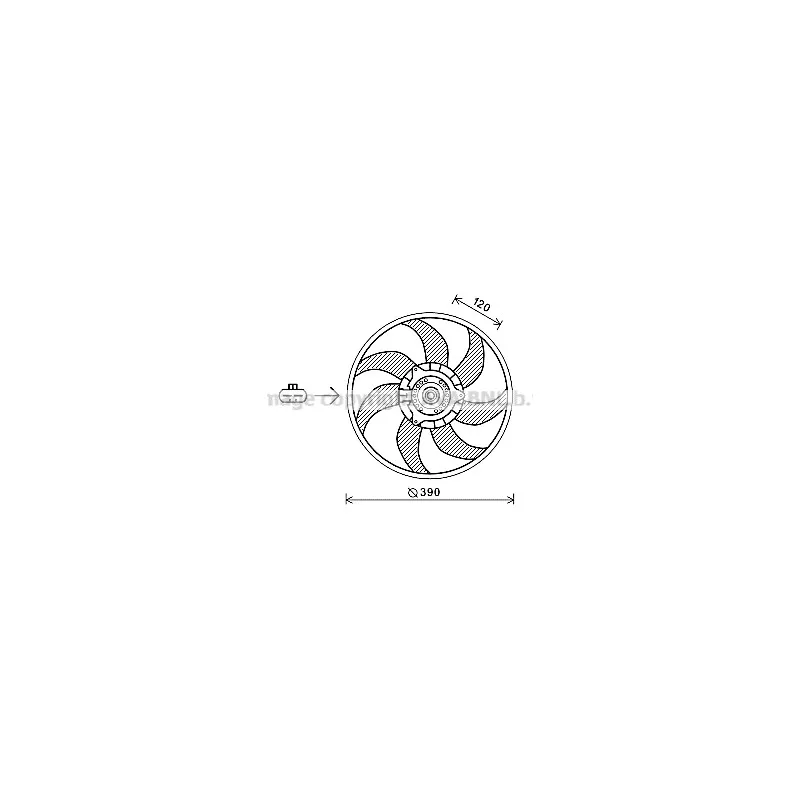 Ventilateur, refroidissement du moteur AVA QUALITY COOLING OL7652