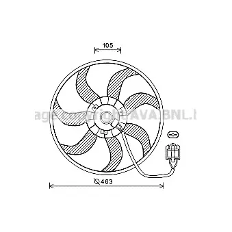Ventilateur, refroidissement du moteur AVA QUALITY COOLING OL7657