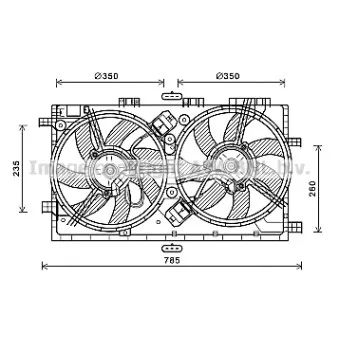 Ventilateur, refroidissement du moteur AVA QUALITY COOLING OL7658
