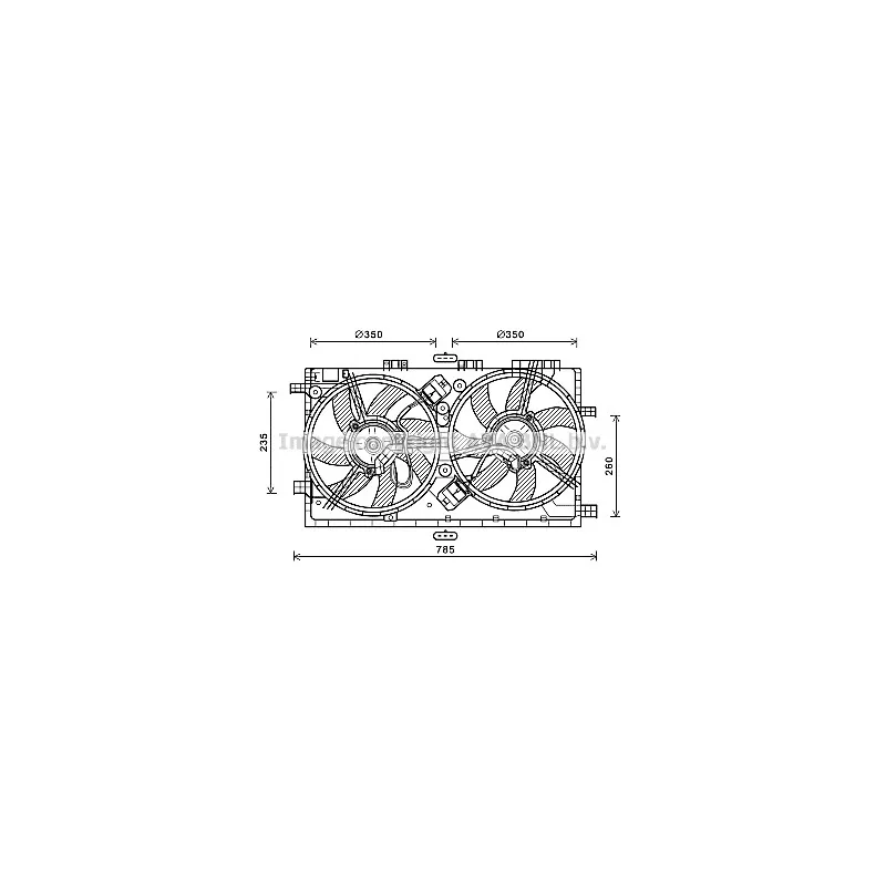 Ventilateur, refroidissement du moteur AVA QUALITY COOLING OL7658