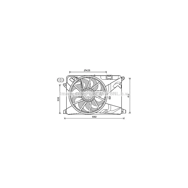 Ventilateur, refroidissement du moteur AVA QUALITY COOLING OL7669
