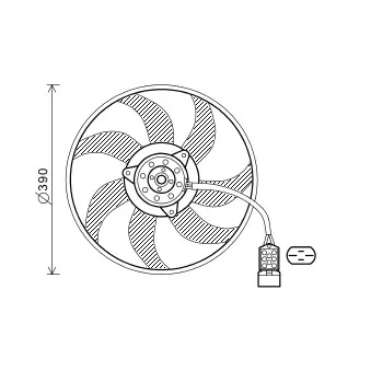 Ventilateur, refroidissement du moteur AVA QUALITY COOLING OL7671