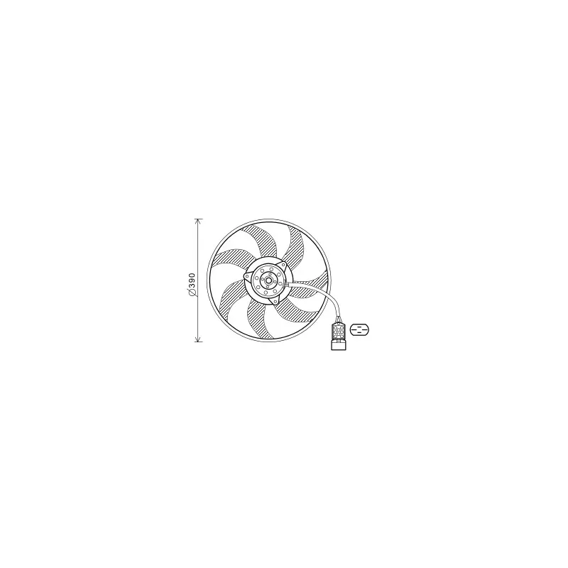 Ventilateur, refroidissement du moteur AVA QUALITY COOLING OL7671