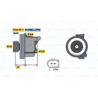 Alternateur BOSCH 0 122 0AA 1P0