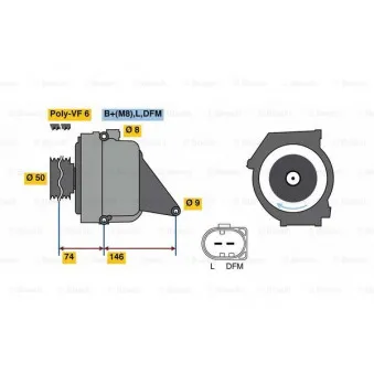 Alternateur BOSCH 0 122 0AA 3R0