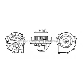 Moteur électrique, pulseur d'air habitacle AVA QUALITY COOLING OL8614