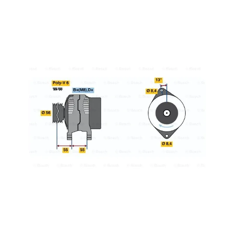Alternateur BOSCH 0 123 500 006