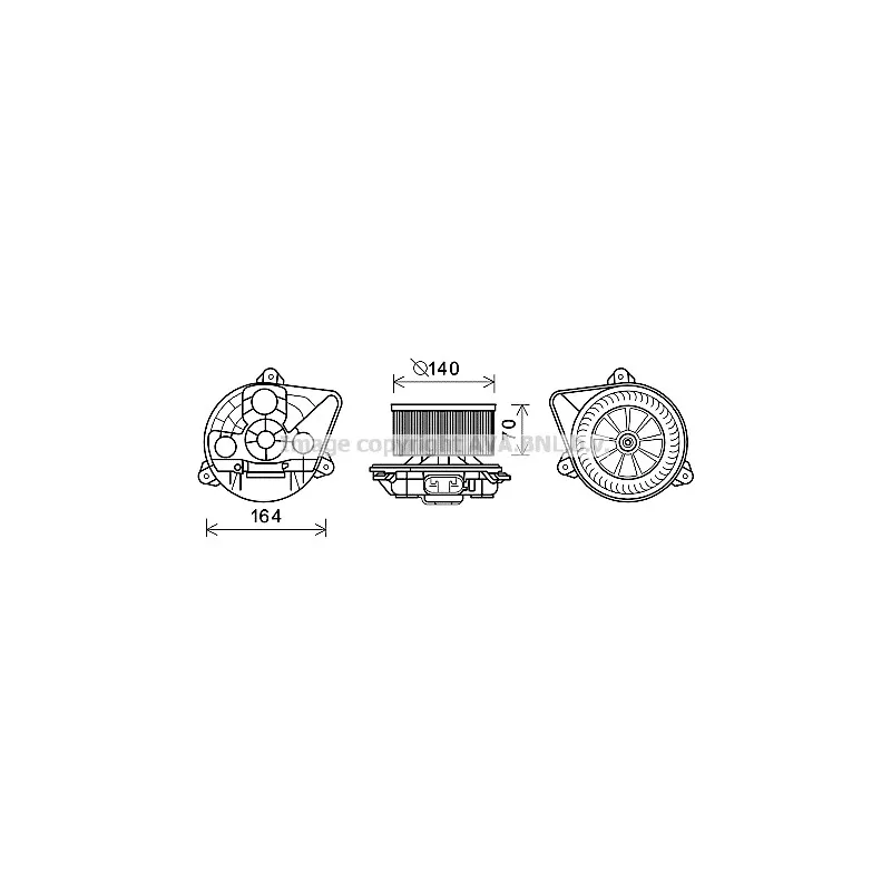 Moteur électrique, pulseur d'air habitacle AVA QUALITY COOLING OL8623