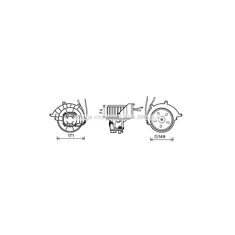 Moteur électrique, pulseur d'air habitacle AVA QUALITY COOLING OL8629