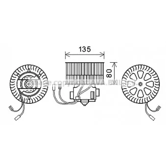Moteur électrique, pulseur d'air habitacle AVA QUALITY COOLING OL8631
