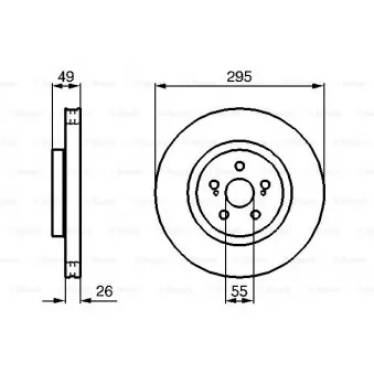 Jeu de 2 disques de frein avant BOSCH 0 204 173 009