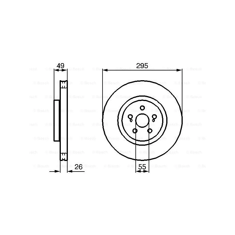 Jeu de 2 disques de frein avant BOSCH 0 204 173 009