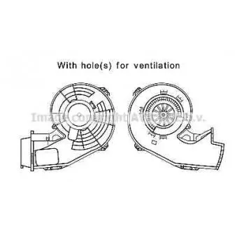 Moteur électrique, pulseur d'air habitacle AVA QUALITY COOLING OL8644