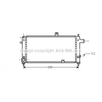 Radiateur, refroidissement du moteur AVA QUALITY COOLING OLA2054