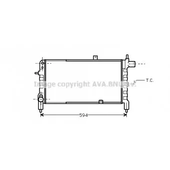 Radiateur, refroidissement du moteur AVA QUALITY COOLING OLA2074