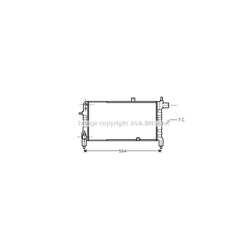 Radiateur, refroidissement du moteur AVA QUALITY COOLING OLA2074