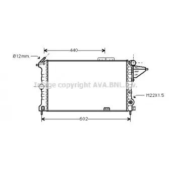 Radiateur, refroidissement du moteur AVA QUALITY COOLING OLA2119
