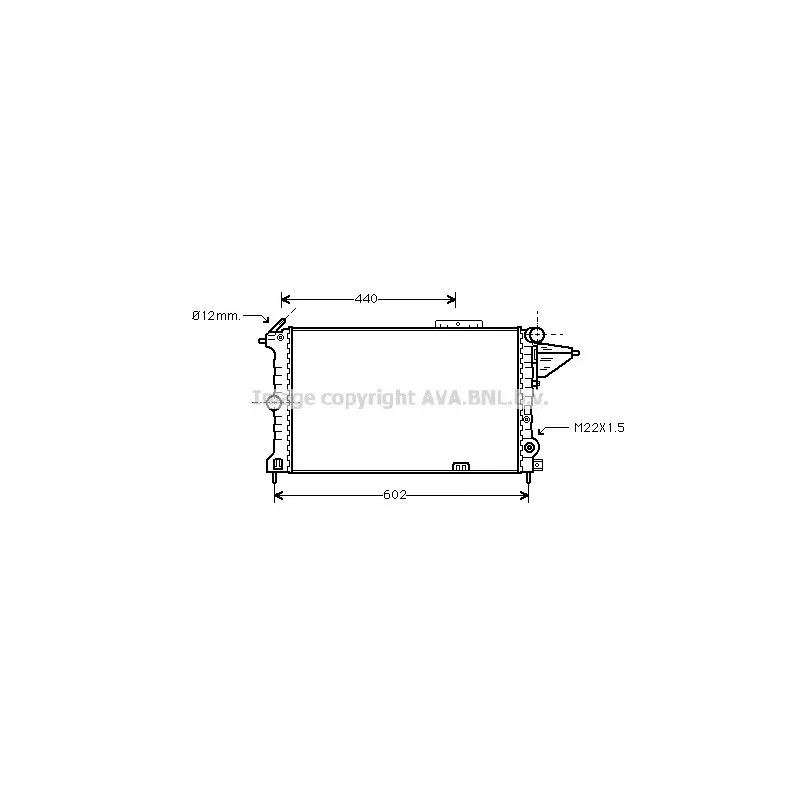 Radiateur, refroidissement du moteur AVA QUALITY COOLING OLA2119
