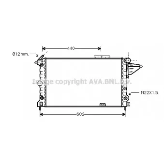 Radiateur, refroidissement du moteur AVA QUALITY COOLING OLA2120