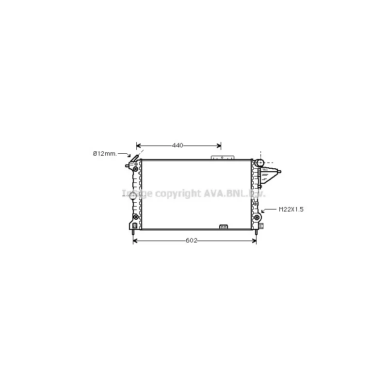Radiateur, refroidissement du moteur AVA QUALITY COOLING OLA2120