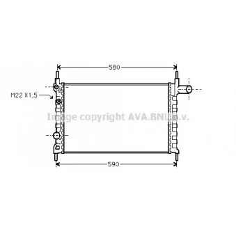 Radiateur, refroidissement du moteur AVA QUALITY COOLING OLA2150