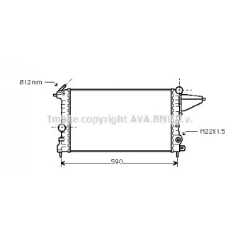 Radiateur, refroidissement du moteur AVA QUALITY COOLING OLA2161