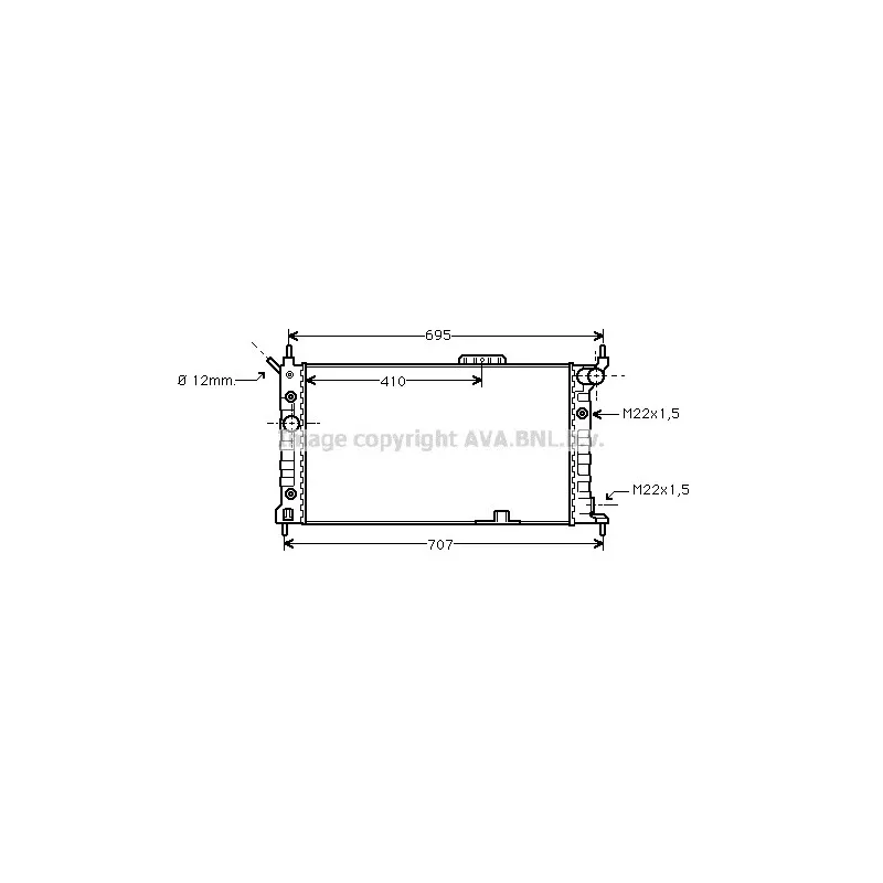 Radiateur, refroidissement du moteur AVA QUALITY COOLING OLA2169