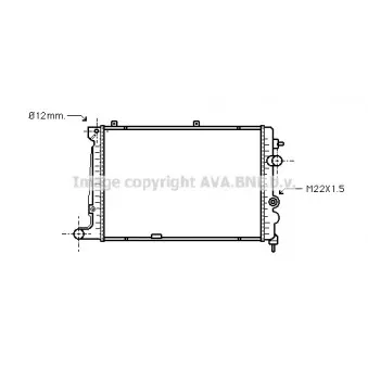 Radiateur, refroidissement du moteur AVA QUALITY COOLING OLA2174