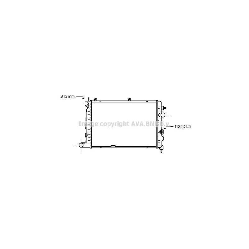 Radiateur, refroidissement du moteur AVA QUALITY COOLING OLA2174