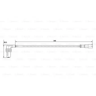 Capteur, vitesse de roue BOSCH 0 265 001 134