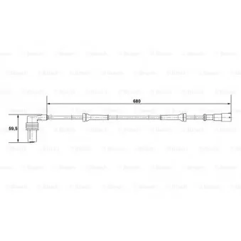 Capteur, vitesse de roue BOSCH 0 265 001 220