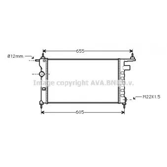 Radiateur, refroidissement du moteur AVA QUALITY COOLING OLA2183