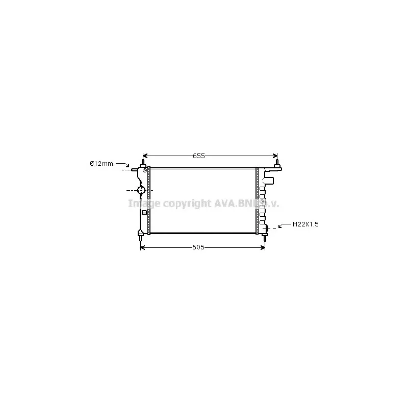Radiateur, refroidissement du moteur AVA QUALITY COOLING OLA2183