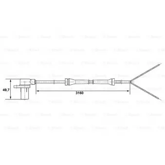 Capteur, vitesse de roue BOSCH 0 265 006 195