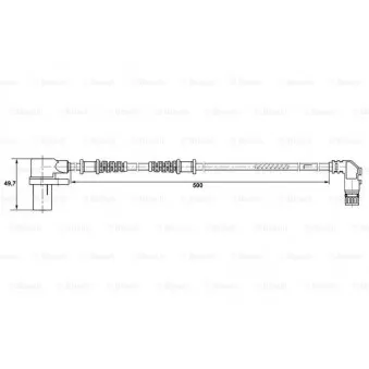 Capteur, vitesse de roue BOSCH 0 265 006 266