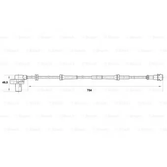 Capteur, vitesse de roue BOSCH 0 265 006 294