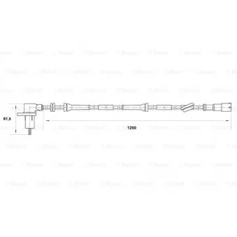 Capteur, vitesse de roue BOSCH 0 265 006 300